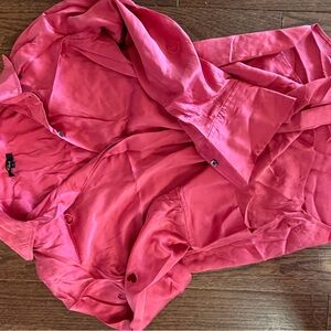 Rails silk button down with heart cutouts